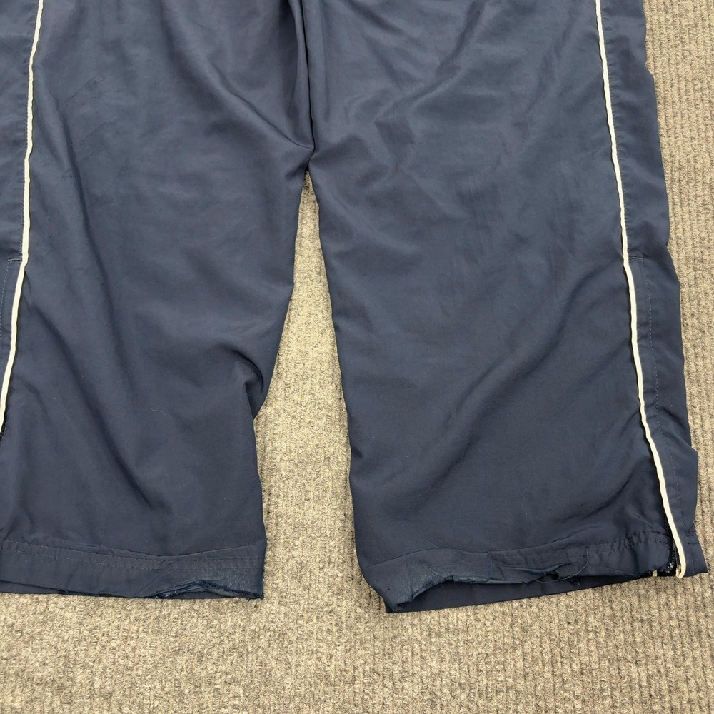 Vintage Nike Track Pants Mens XL Navy Blue Polyester White Piping Sportswear - Picture 7 of 9